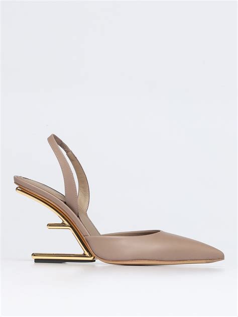 fendi sling back shoes|Fendi high heel slingbacks.